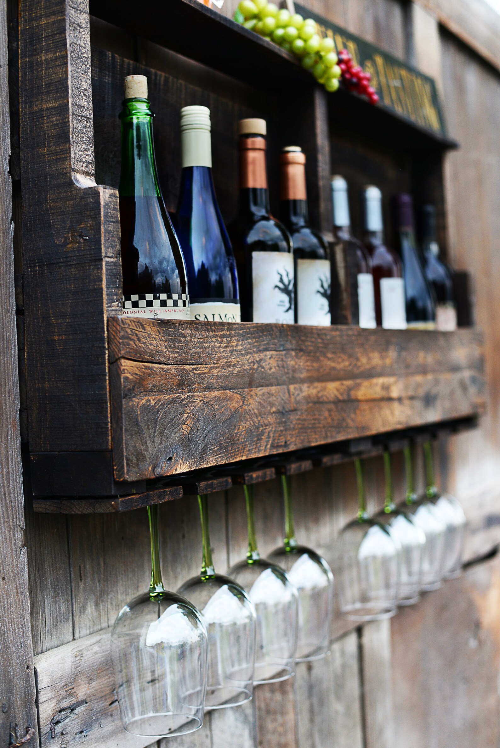 Personalized Wine Rack Wedding Gift Wine Rack Rustic Etsy