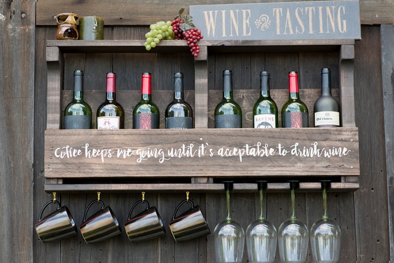 Personalized Gift Wedding Gift Wine Rack Gift Rustic Etsy