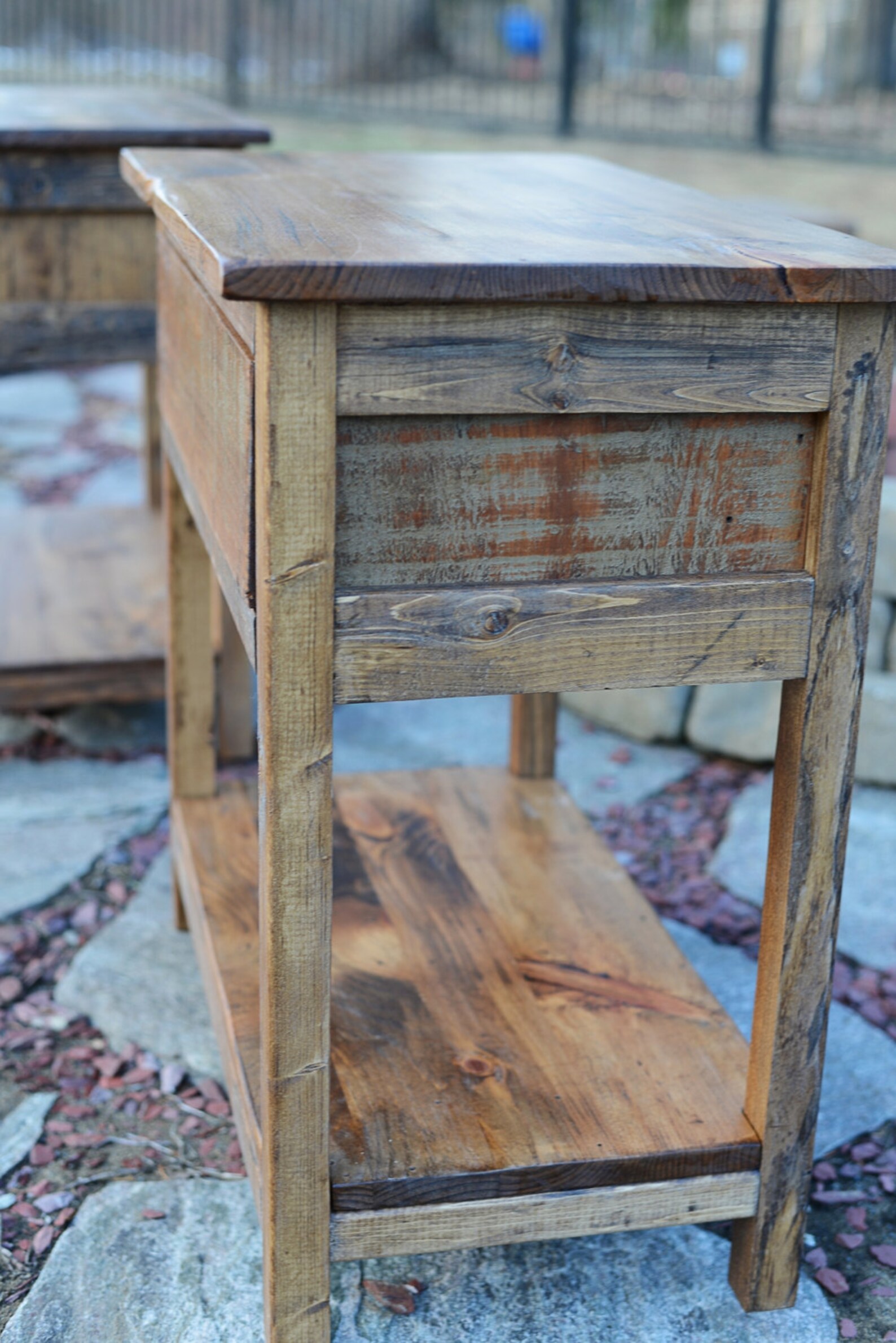 End Table Pair / End Table / End Table Set / Rustic End Table - Etsy