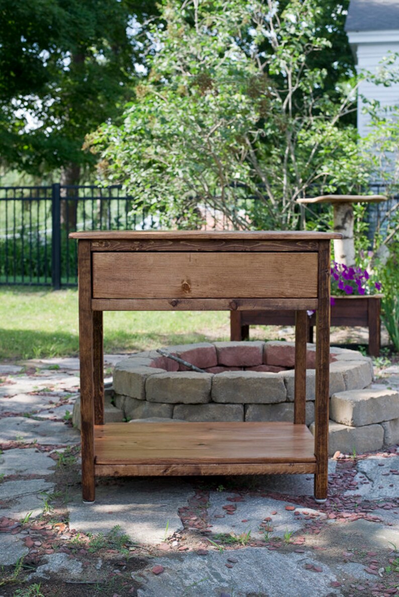 Elegant Nightstand / Rustic End Table / Bedroom Furniture / Etsy