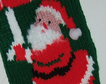 Personalized Hand Knitted Christmas stocking