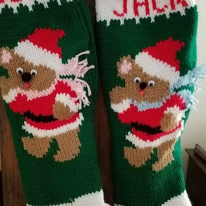 Personalized Hand Knitted Christmas stocking