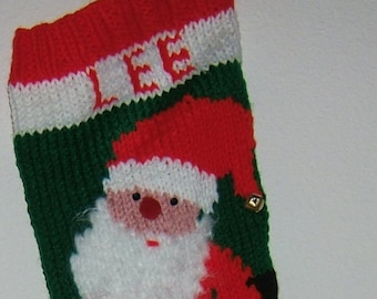 Personalized Hand Knitted Christmas stocking