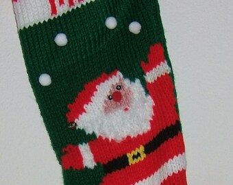Personalized Hand Knitted Christmas stocking