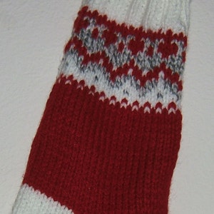 Personalized Hand Knitted Christmas stocking