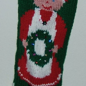 Personalized Hand Knitted Christmas stocking