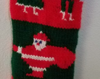 Personalized Hand Knitted Christmas stocking