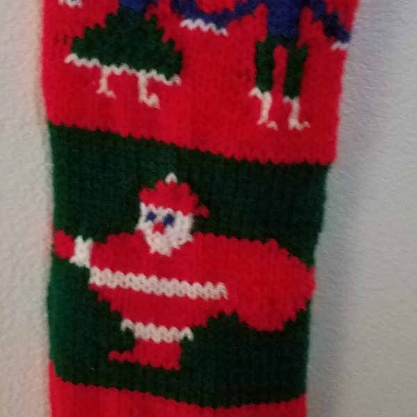 Personalized Hand Knitted Christmas stocking