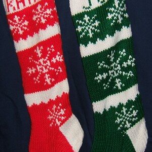 Personalized Hand Knitted Christmas stocking
