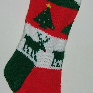 Personalized Hand Knitted Christmas stocking