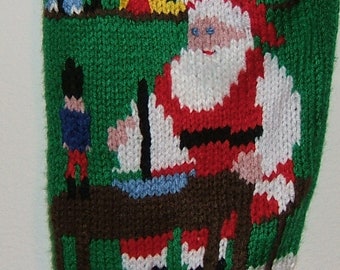 Personalized Hand Knitted Christmas stocking