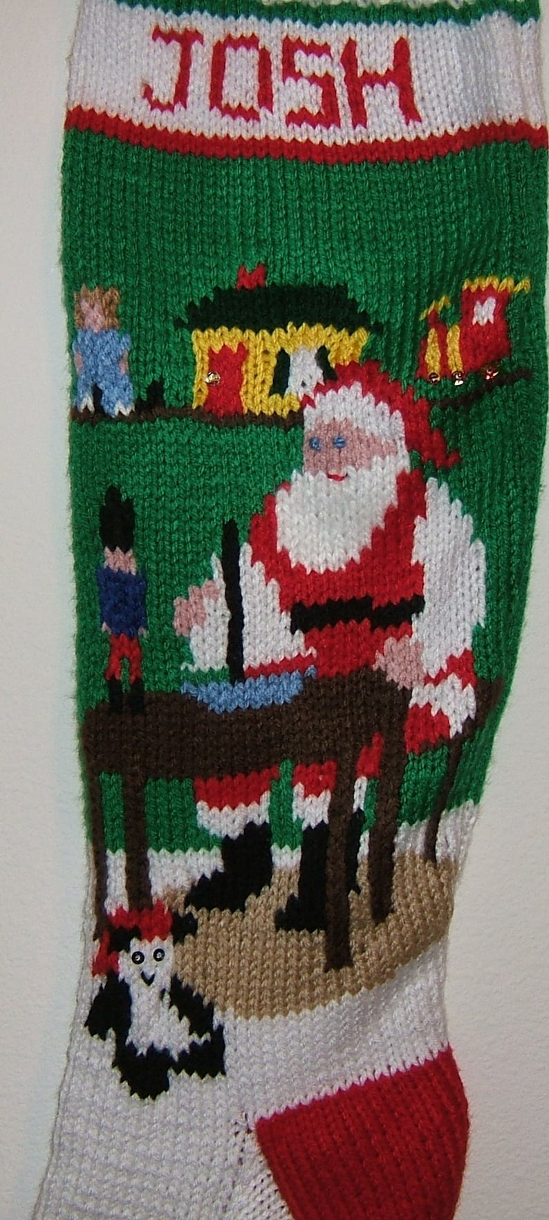 Personalized Hand Knitted Christmas Stocking Etsy