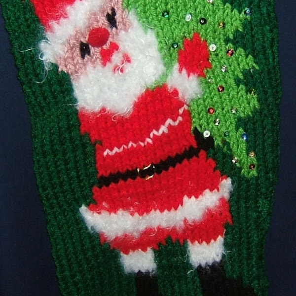 Personalized Hand Knitted Christmas stocking