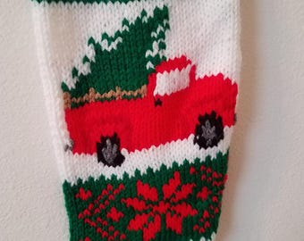 Personalized Hand Knitted Christmas stocking