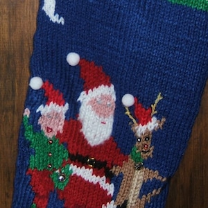 Personalized Hand Knitted Christmas stocking