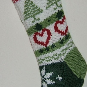 Personalized Hand Knitted Christmas stocking