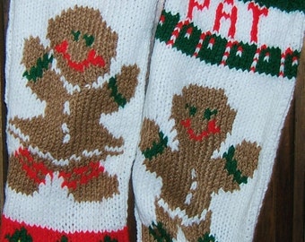 Personalized Hand Knitted Christmas stocking