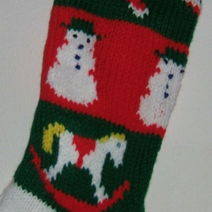 Personalized Hand Knitted Christmas stocking