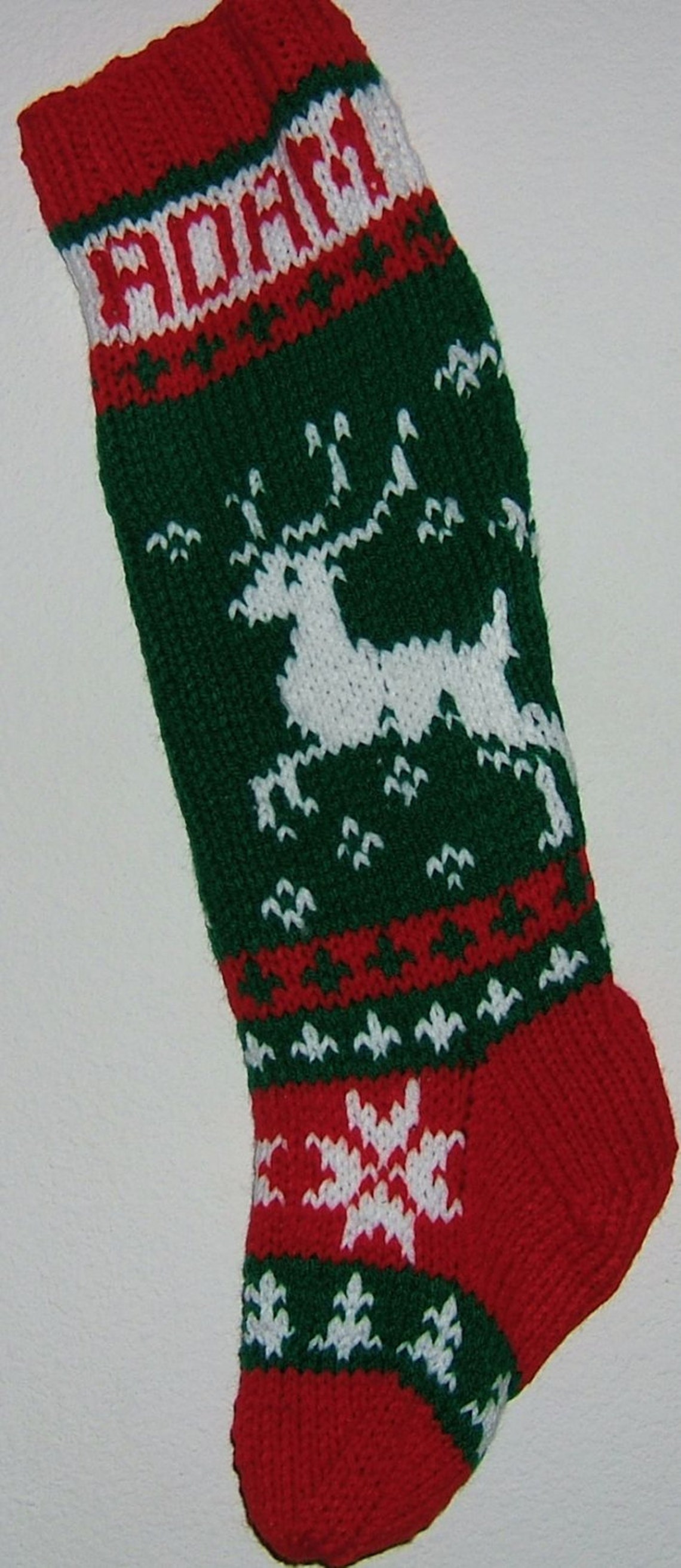 Personalized Hand Knitted Christmas stockings Etsy