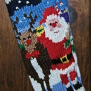 Personalized Hand Knitted Christmas stocking