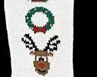 Personalized Hand Knitted Christmas stocking
