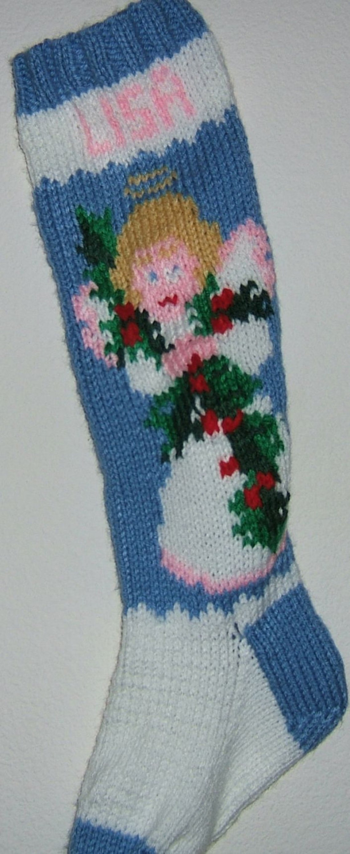 Personalized Hand Knitted Christmas Stocking Etsy