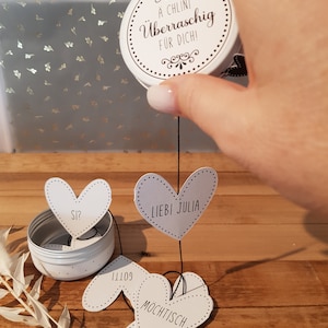 Gotti fragen, Götti fragen, Geschenkdose mit Herzen, Armband vergoldet oder versilbert, personalisiert