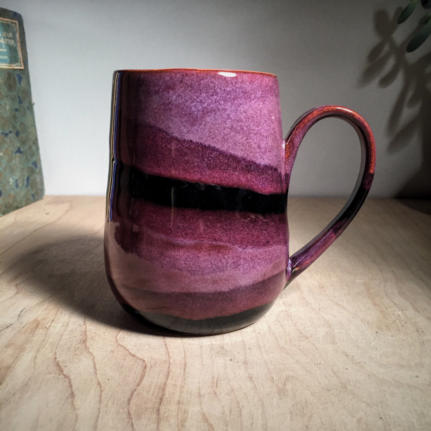 Rich Purple Artisan Coffee Mug Earthy Organic Handmade | Etsy