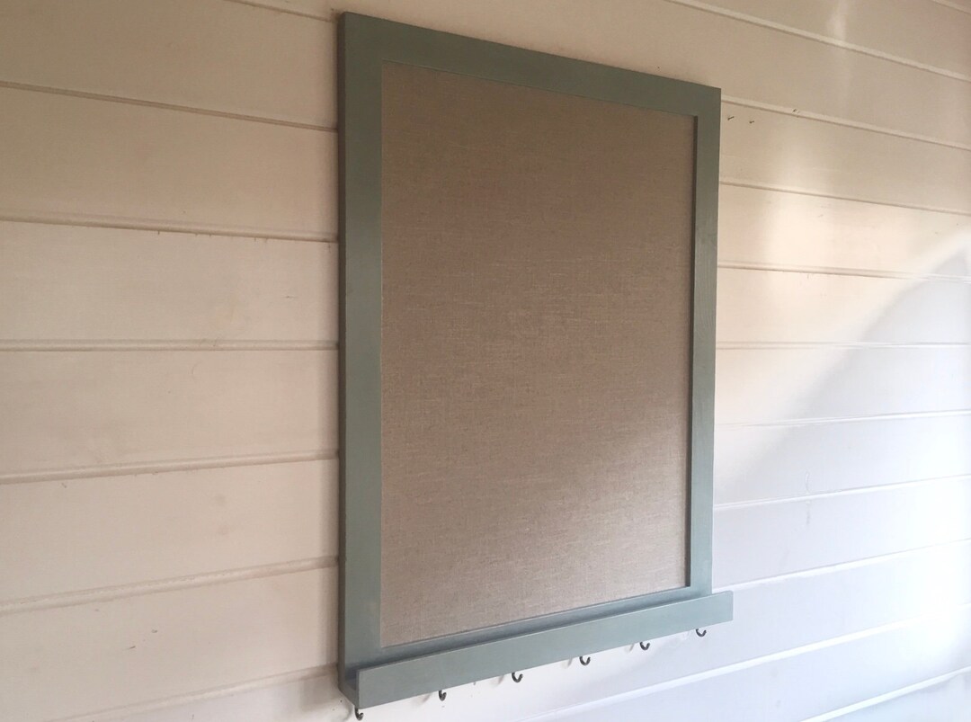 Extra Large Pin Board With Hooks Framed Linen Pin Board Etsy UK