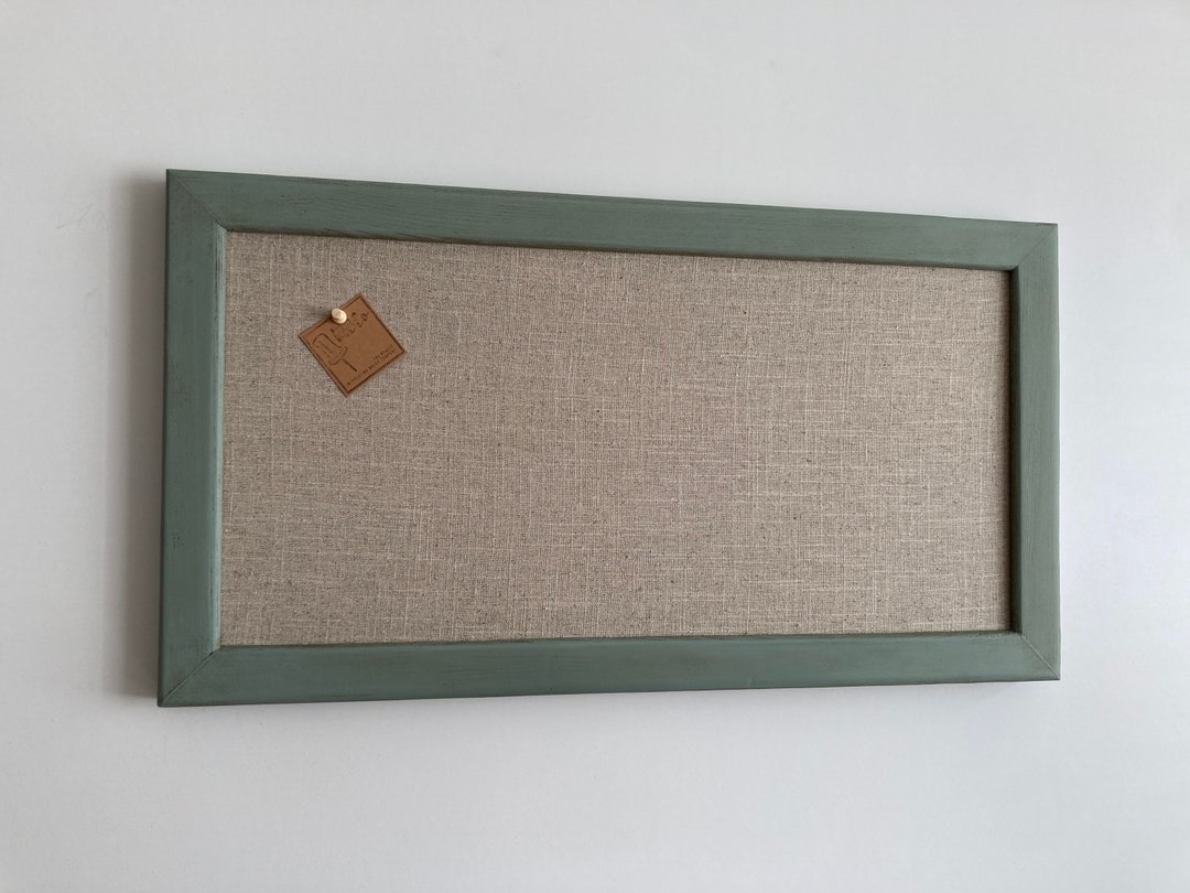 Pinboard Aged Framed Pinboard Fabric Duck Egg Blue Pinboard Etsy UK
