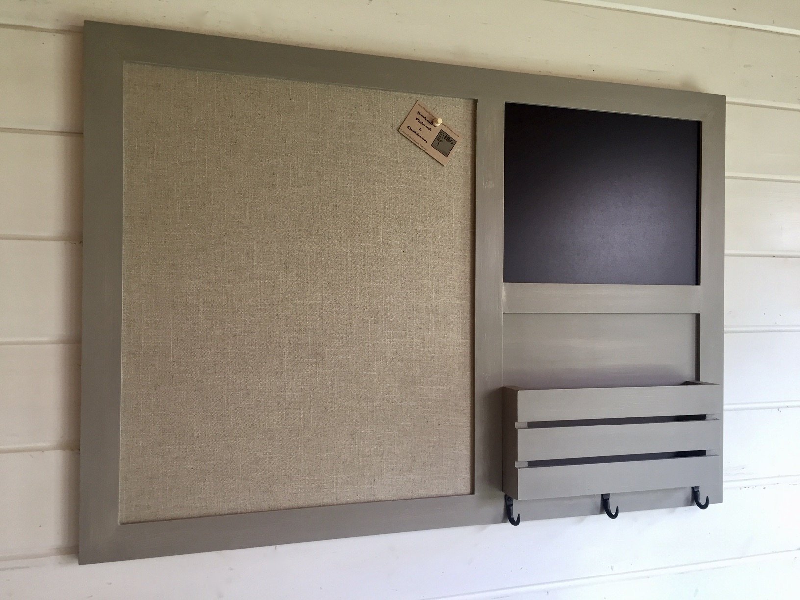 Extra Large Pin board / chalkboard combo with hooks and letter Etsy