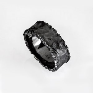 Black men&#39;s ring, black zirconium wedding ring, men&#39;s zirconium wedding band, strong durable man&#39;s ring, contemporary ring, his wedding ring