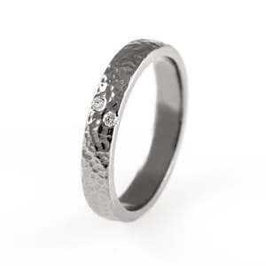 Aliança de casamento texturizada exclusiva, aliança de casamento moderna, anel de diamante exclusivo, aliança de casamento de diamante, anel de diamante alternativo, anel de diamante forjado
