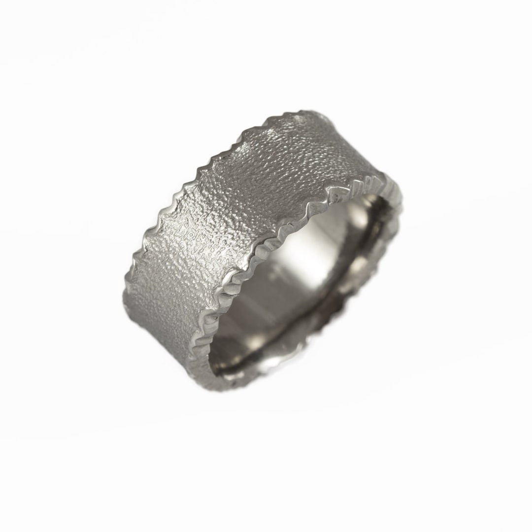 Rustic Wedding Band for Men, Men's Alternative Wedding Band, Men's