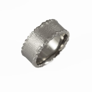 Mens wedding band, mens hammered wedding ring, rustic wedding band, mens wide wedding ring, mens titanium wedding band, forged ring
