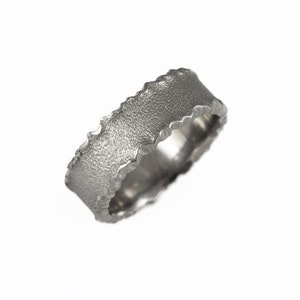 Forged wedding band, modern, strong and unique wedding ring, mens wedding band, mens hammered wedding ring, rustic wedding ring, 6mm