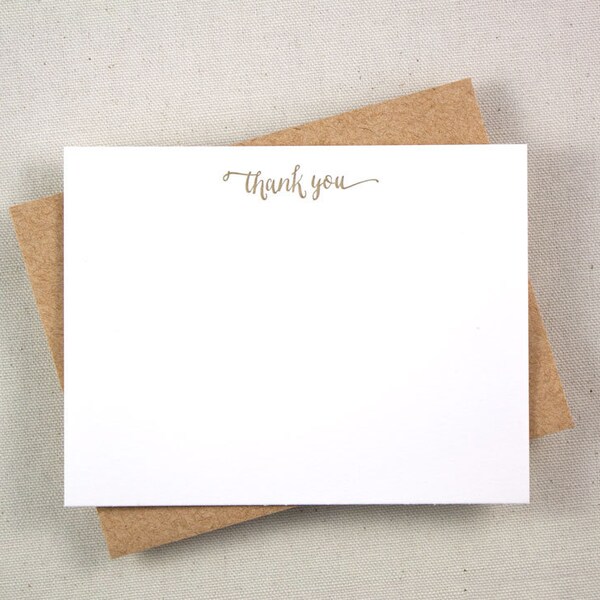 Letterpress Stationery - Thank You Notecards [Boxed Set of 10]