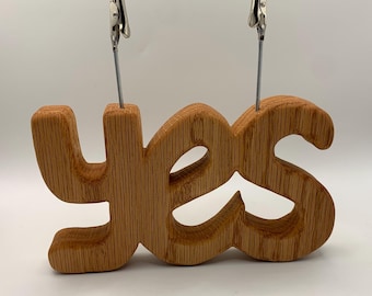 Soporte de madera para sí hecho a mano con clips – Porta intenciones