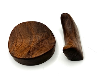 Juego de muebles de escritorio de dos piezas de nogal: mantenga sus herramientas creativas hermosa y ordenadamente fuera de la superficie de su escritorio mientras trabaja - Hecho a mano