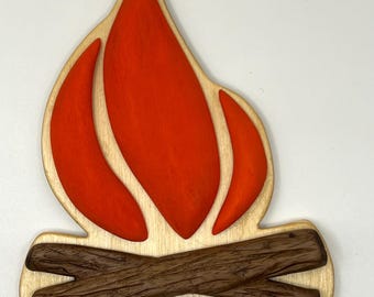 Adorno colgante de mosaico para fogata - Madera para el bien - Fuego artesanal hecho por MuseFire art