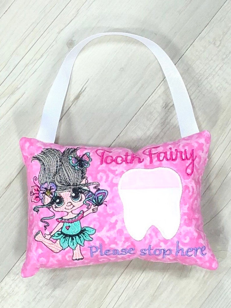 GIRL/'S PINK TOOTH FAIRY PILLOW KEEPSAKE WITH TOOTH POUCH