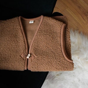 Wool Bodywarmer in Camel