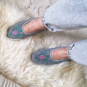 Iris Folk Ballerina Felt Slippers