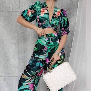 Summer/ Holiday Set Mauritius Top and Trousers Uni Size - 8/ 12 UK