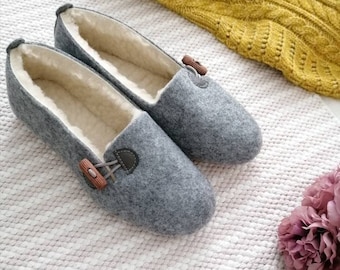 Felt Ballerina Slippers With Toggle