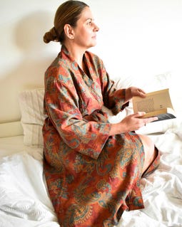 Boho 100% Cotton Robe/ Dressing Gown