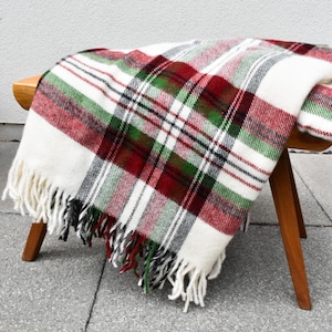 Pure Wool Blanket - Tartan Red