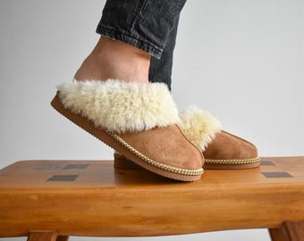 Sheepskin Slip-on/ Mule Slippers - Lola