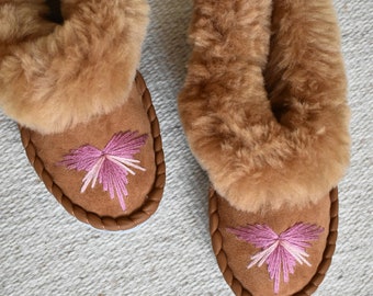 Women's Sheepskin Moccasins Slippers - Vivi