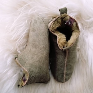 Miko Olive Luxury Sheepskin Slippers image 6